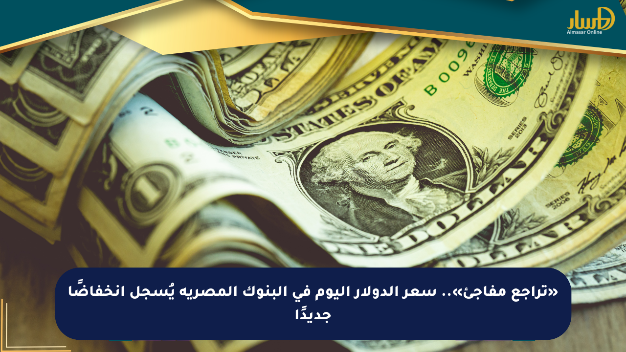 «تراجع مفاجئ».. سعر الدولار اليوم في البنوك المصرية يُسجل انخفاضًا جديدًا